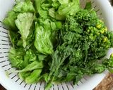 ☆菜の花とレタスのシャキシャキ♪お浸し☆作り方1写真