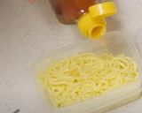 豚肉とにらでつけ麺弁当作り方2写真
