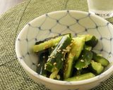 たたきキュウリのにんにく白だし和え作り方3写真