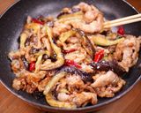 豚肉となすのピリ辛とろとろ生姜焼き✨作り方4写真