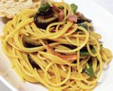 なすとピーマンのにんにく醤油パスタ作り方5写真