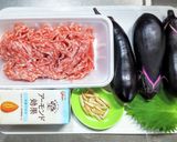 豚ひき肉とナスのアーモンドミルク煮作り方1写真