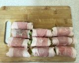 浅漬け胡瓜とクリチー豚肉巻きおかか醤油作り方4写真