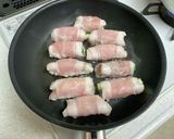 浅漬け胡瓜とクリチー豚肉巻きおかか醤油作り方5写真