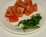大葉としらすとトマトのペペロンチーノ作り方1写真