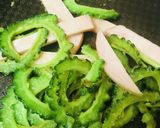 市販サラダ活用●ゴーヤーハムエッグサラダ作り方2写真