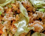 レタスと小ネギのパパッと炒飯♪作り方5写真