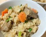 ドレッシングで！豚肉とニラのスタミナご飯作り方6写真