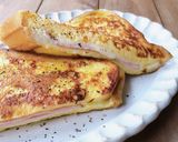 簡単絶品♪フレンチトースト／ハムチーズ作り方5写真