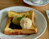 *ピーチメルバ風フレンチトースト*作り方3写真