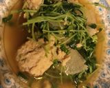 豆苗だいこん鶏団子の柚子胡椒煮作り方4写真