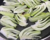 チンゲン菜　茎の切り方と茹で方作り方2写真