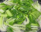チンゲン菜　茎の切り方と茹で方作り方3写真