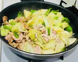 キャベツと豚肉の味噌炒め作り方4写真