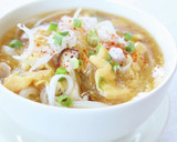 めんつゆで【椎茸とネギのかき玉うどん】作り方6写真