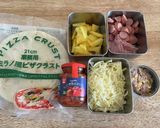 パイナップルピザとツナコーンピザ作り方2写真