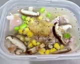 鶏肉の具沢山"姜葱醤"スープ作り方4写真