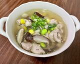 鶏肉の具沢山"姜葱醤"スープ作り方6写真