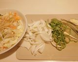 ほりにしを使ったアレンジ肉野菜炒め作り方1写真