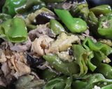 簡単美味♪豚肉なすピーマン油あげの鍋しぎ作り方8写真