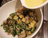 鶏ひき肉とザーサイ入りゴーヤチャンプルー作り方10写真