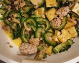 鶏ひき肉とザーサイ入りゴーヤチャンプルー作り方11写真