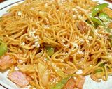 ハムと残り物野菜でナポリタン焼きそば　作り方7写真