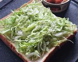 焼き鳥缶で★マヨキャベツ照り焼きトースト作り方2写真