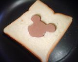 フライパンでかわいいミッキートースト作り方2写真