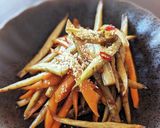 コリッと感を残した☆大人のきんぴらごぼう作り方8写真