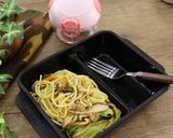 キャンプ飯★ぶんぶんでネギ塩焼きそば作り方8写真