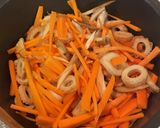 【簡単副菜】人参ごぼう竹輪きんぴら作り方2写真