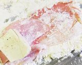 コロコロ豆腐巻き♪ハムと豚肉ダブル巻き作り方6写真