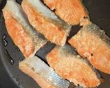 簡単♡鮭の照り焼き♡付け合せ野菜を添えて作り方4写真