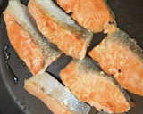 簡単♡鮭の照り焼き♡付け合せ野菜を添えて作り方4写真