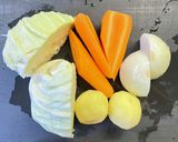 ほなみ赤鶏ボーンブロスで！ポトフ作り方1写真