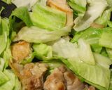 鶏肉とキャベツのめんつゆカレー炒め作り方5写真