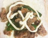 今朝の4w1hサンド「豚肉の味噌炒め」作り方2写真