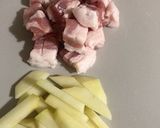 豚バラ肉とじゃがいものペペロン風炒め作り方1写真