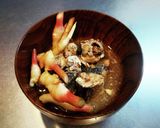 葉しょうがとさば缶のかんたん味噌汁作り方1写真