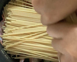 炊飯器でカニカマときのこの和風パスタ作り方2写真