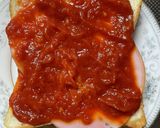 ハムトマトチーズトースト作り方4写真