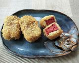 精進料理　赤こんにゃくフライ♪作り方8写真