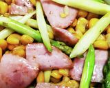 アスパラとコーンバターを焦がし醤油で♡作り方4写真