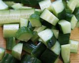 胡瓜のカレー炒め作り方1写真