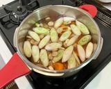 冷え解消！鶏肉ともち麦のスープ作り方5写真