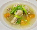 冷え解消！鶏肉ともち麦のスープ作り方8写真