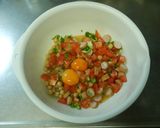 夏野菜とひよこ豆のオープンオムレツ作り方1写真