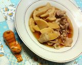 和風✿茹でたけのこと❀豚肉の✿甘辛煮作り方5写真