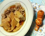 和風✿茹でたけのこと❀豚肉の✿甘辛煮作り方6写真
